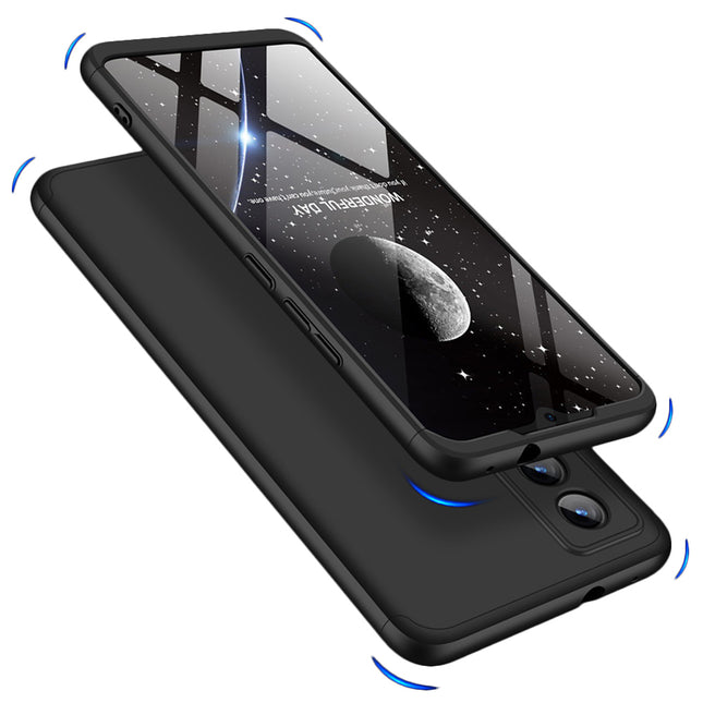 Double Dip Full 360 Protection Back Case Cover for Vivo V21E (5G) (Black)