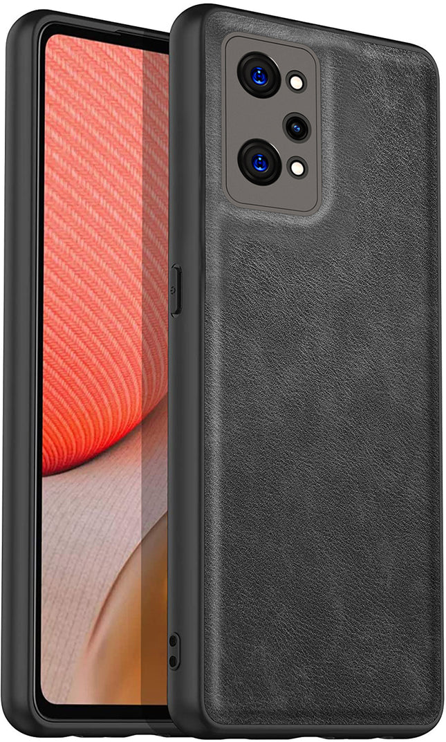 Tux Back Case For Realme GT NEO 2 , Slim Leather Case with Soft Edge Shockproof Back Cover (Black)