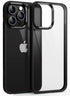 Mobizang Hawkeye Clear Back Cover for Apple iPhone 15 Pro | Camera Lens Protector Shockproof Slim Clear Case Cover (Black)
