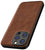 Mobizang Tux Leather Back Cover for Apple iPhone 15 Pro Max | Slim Shockproof Camera Protection Bumper Case (Brown)