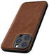 Mobizang Tux Leather Back Cover for Apple iPhone 15 Pro Max | Slim Shockproof Camera Protection Bumper Case (Brown)