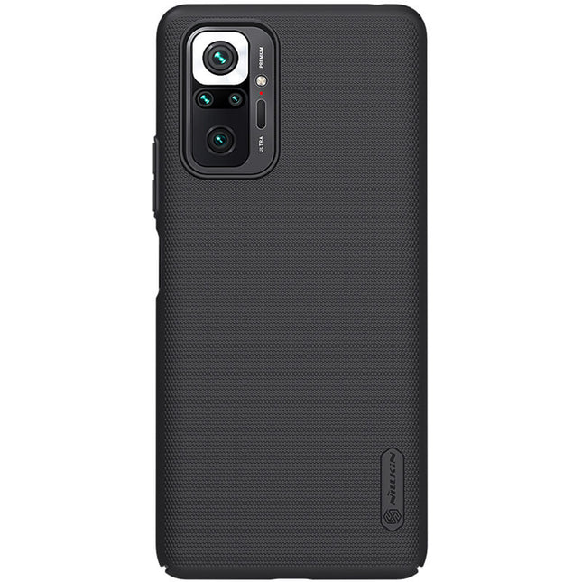 Nillkin Frosted Shield Hard Back Case Cover for Xiaomi Redmi Note 10 Pro / Note 10 Pro Max (Black)