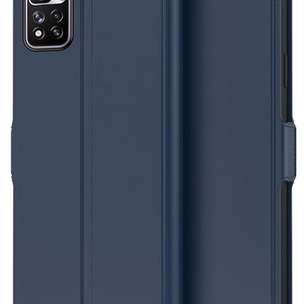 Noble Slim Flip Cover for Xiaomi 11i /11i Hypercharge , Magnetic and Card Holder Stand Leather Flip Wallet Case (Blue)