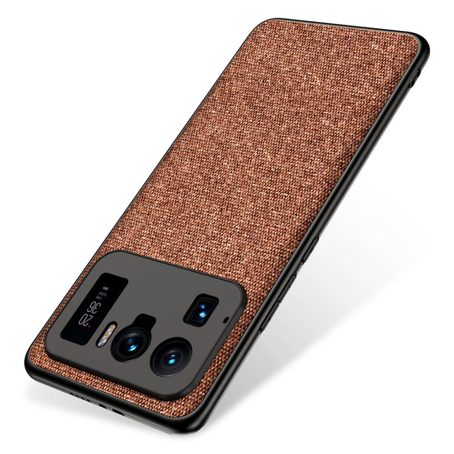 Soft Full Fabric Protective Shockproof Back Case Cover for Xiaomi Mi 11 Ultra (Full Brown)