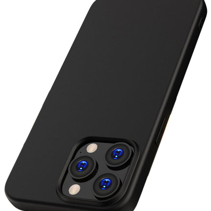 Mobizang Matte Protective Lens Flexible Back Cover for Apple iPhone 15 Pro | Slim Silicone with Soft Lining Shockproof Full Body Bumper Case (Black)