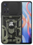 Tank Back Cover for Redmi Note 11T  (5G) , Inbuilt Ring + Slider Shockproof Lens Protection Case (Black)