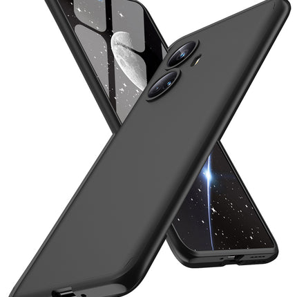 Mobizang Double Dip Full 360 Protection Back Case Cover for Realme 10 Pro Plus (Black)