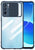 Slider Back Cover for Oppo Reno 6 (5G) , [Military Grade Protection] Shockproof Slim Clear Camera Shield Bumper Back Case (Blue)