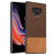 Fabric + Leather Hybrid Protective Case Cover for Samsung Galaxy Note 9 - Brown - Mobizang