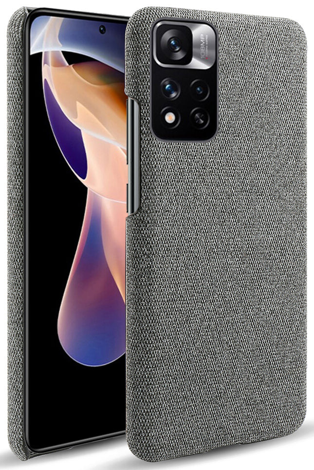 Woven Soft Fabric Case for Xiaomi 11i HyperCharge Back Cover, Shock Protection Slim Hard Anti Slip Back Cover (Grey)