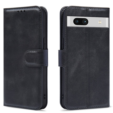 Mobizang Prime Slim Magnetic Flip Cover for Google Pixel 7A | PU Leather Shockproof Folio Case with Card Holders RFID Blocking Kickstand (Black)