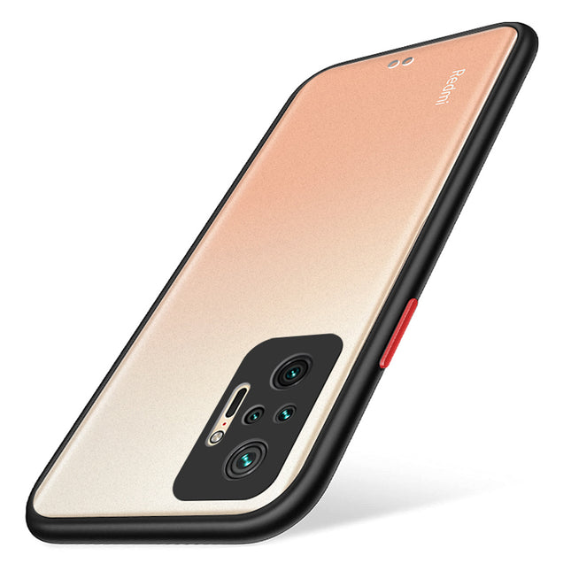 Paper Thin Back Cover For Xiaomi Redmi Note 10 Pro /  Note 10 Pro Max , Super Slim Matte Translucent Full Protection Back Case (Black)
