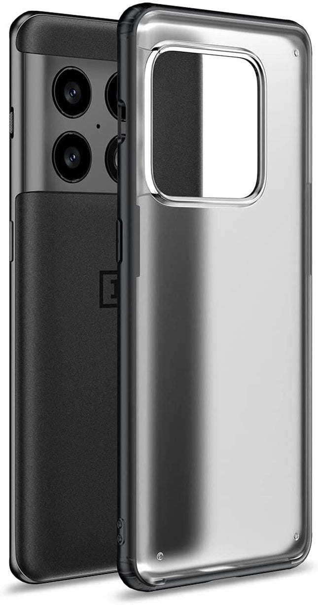 Shield Frosted Acrylic Back Shock Proof Case Cover for OnePlus 10 Pro (Black)