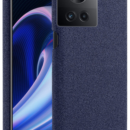 Mobizang Woven Soft Fabric Case for OnePlus 10R  Back Cover,  Shock Protection Slim Hard Anti Slip Back Cover (Blue)