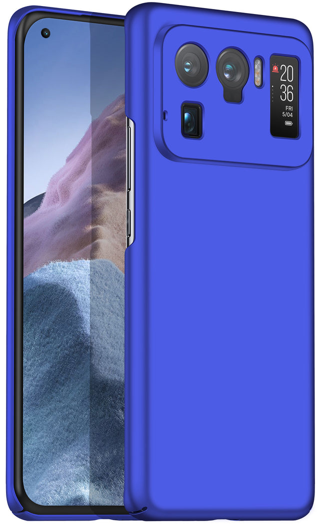 Silk Smooth Finish [Full Coverage] All Sides Protection Slim Back Cover For Xiaomi Mi 11 Ultra (Blue)