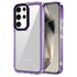 Mobizang Warrior Acrylic Clear Back Cover For Samsung Galaxy S24 ULTRA | Slim Shockproof [Military Grade Protection] Hybrid Bumper Case (Purple Sides)