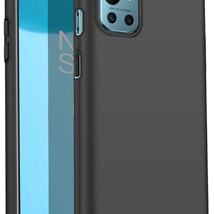 Silk Smooth Finish [Full Coverage] All Sides Protection Slim Back Cover For OnePlus 9R / One Plus 9R (Black)
