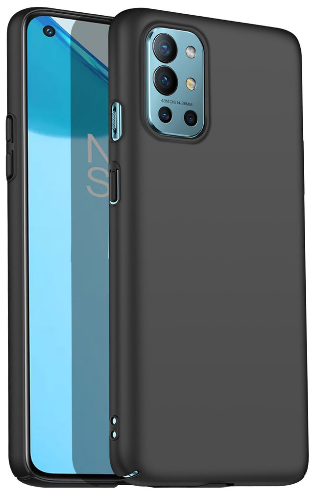 Silk Smooth Finish [Full Coverage] All Sides Protection Slim Back Cover For OnePlus 9R / One Plus 9R (Black)