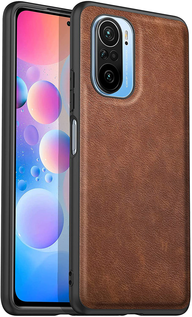 Tux Back Case for Mi 11X / Mi 11X PRO , Slim Leather Case with Soft Edge Shockproof Back Cover (Brown)
