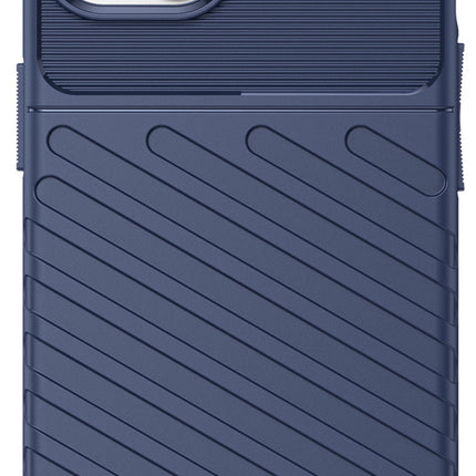 Mobizang Thunder Protective Flexible Back Cover for Apple iPhone 15 | Slim Anti Slip Rugged TPU Shockproof Full Body Bumper Case (Blue)