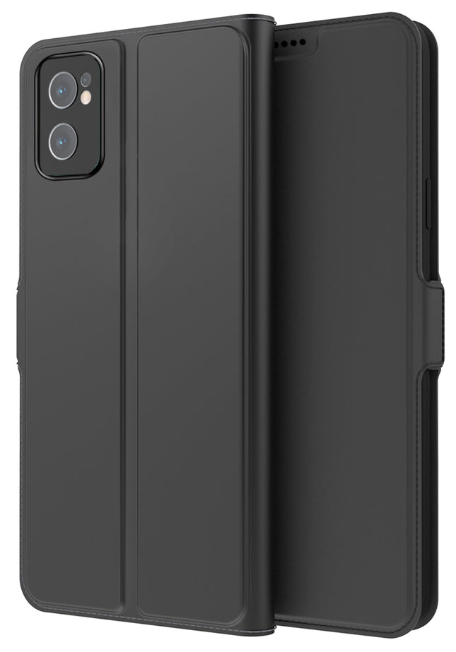 Noble Slim Flip Cover for OnePlus Nord CE 2 , Magnetic and Card Holder Stand Leather Flip Wallet Case (Black)
