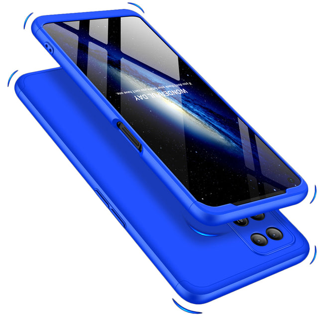 Double Dip Full 360 Protection Back Case Cover for Oppo A54 (4G) (Blue)