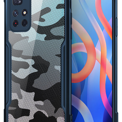 Beetle Camouflage for Redmi Note 11T (5G) Back Case, [Military Grade Protection] Shock Proof Slim Hybrid Bumper Cover (Blue)