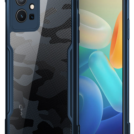 Beetle Camouflage for Vivo Y75 Back Case, [Military Grade] Shockproof Slim Hybrid Cover (Blue)