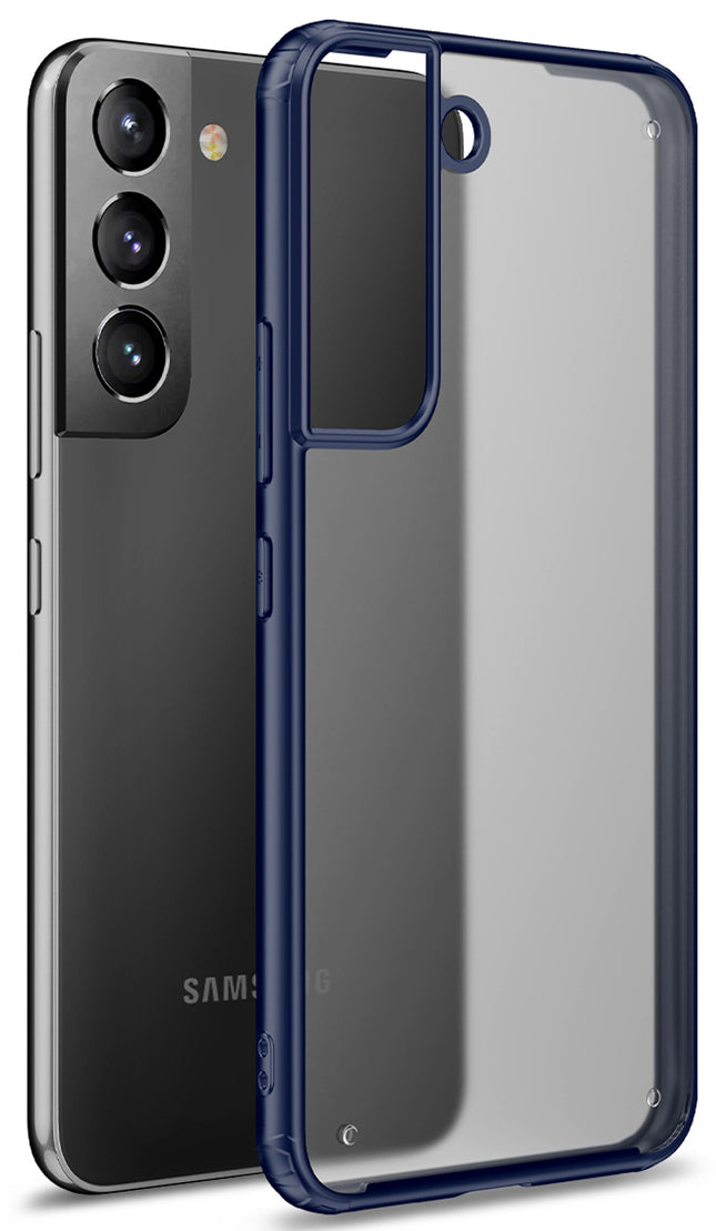 Shield Frosted Acrylic Back Shock Proof Case Cover for Samsung Galaxy S22 + ( Plus ) (Blue)