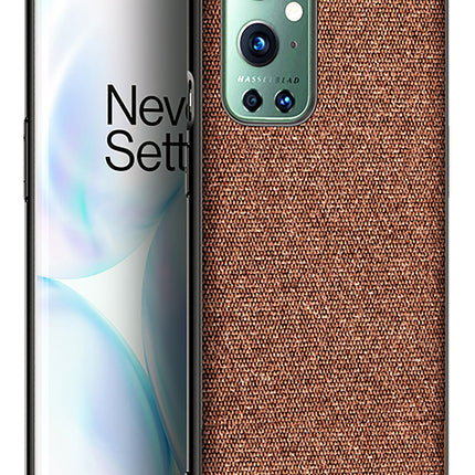 Soft Full Fabric Protective Shockproof Back Case Cover for OnePlus 9 Pro / One Plus 9 Pro (Full Brown)