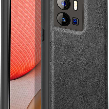 Tux Back Case For Vivo X70 Pro Plus , Slim Leather Case with Soft Edge Shockproof Back Cover (Black)