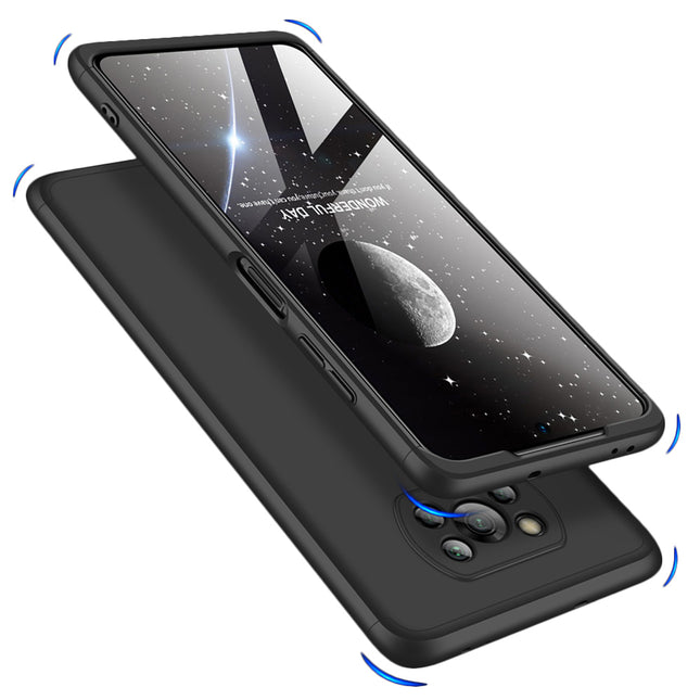Double Dip Full 360 Protection Back Case Cover for Poco X3 Pro (Black)