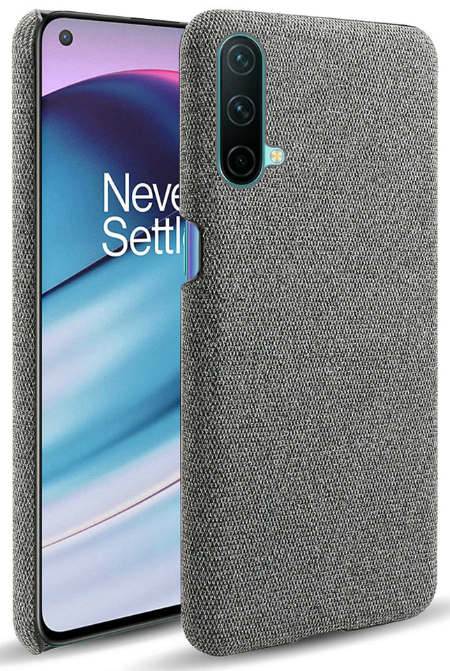 Woven Soft Fabric Case for OnePlus Nord CE (5G) /One Plus Nord CE (5G) Back Cover, Shock Protection Slim Hard Anti Slip Back Cover (Grey)