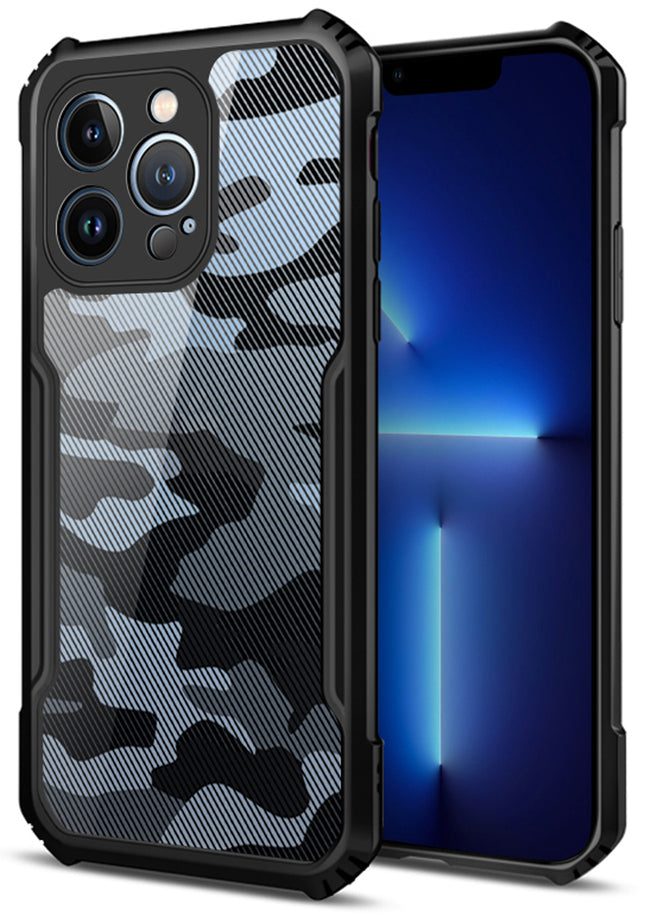 Beetle Camouflage for Apple iPhone 13 Pro Max Back Case, [Military Grade Protection] Shock Proof Slim Hybrid Bumper Cover (Black)