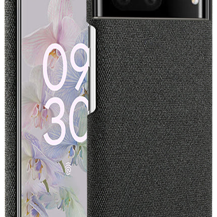 Mobizang Woven Soft Fabric Case for Google Pixel 7 Back Cover, Shock Protection Slim Hard Anti Slip Back Cover (Black)