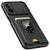 Mobizang Bisen Back Cover for Apple iPhone 15 Pro | Inbuilt Camera Slider Ring Stand and Card Pocket Shockproof Slim Bumper Back Case (Black)