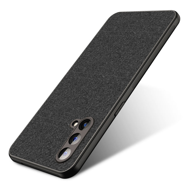 Soft Fabric Hybrid for OnePlus Nord CE (5G) / One Plus Nord CE (5G) Back Cover, Shockproof Protection Slim Hard Back Case (Black)