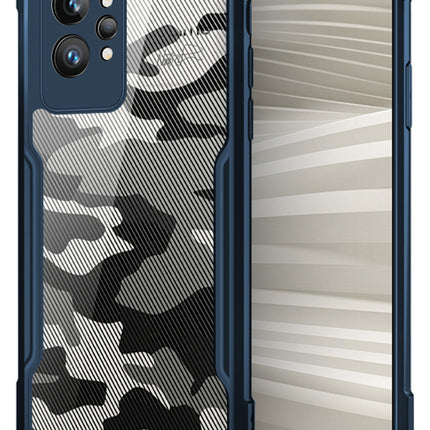 Beetle Camouflage for Realme GT 2 PRO Back Case, [Military Grade] Shockproof Slim Cover (Blue)