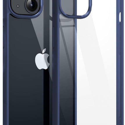 Mobizang Hawkeye Clear Back Cover for Apple iPhone 15 Plus | Camera Lens Protector Shockproof Slim Clear Case Cover (Blue)