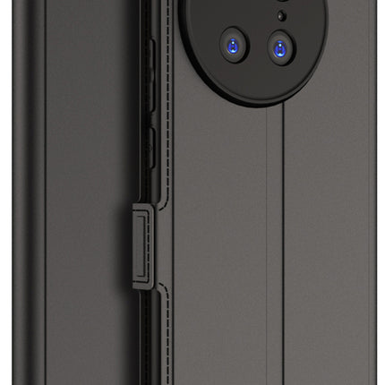 Mobizang Noble Slim Magnetic Leather Flip Case Cover for Vivo X90 PRO (5G) | Card Holder Stand Leather Flip Wallet Case (Black)