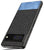 Mobizang Soft Fabric & Leather Hybrid for Google Pixel 7 Back Cover | Shockproof Hybrid Slim Hard Anti Slip Back Case (Black , Blue)
