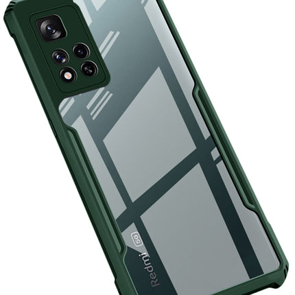 Beetle for Xiaomi 11i / 11i HyperCharge Back Case, [Military Grade Protection] Shock Proof Slim Hybrid Bumper Cover (Green)