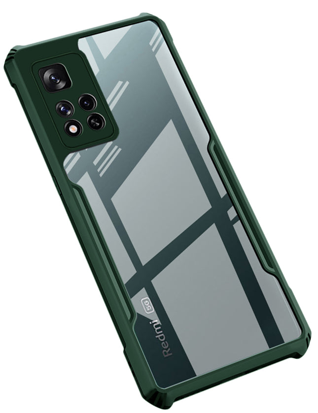 Beetle for Xiaomi 11i / 11i HyperCharge Back Case, [Military Grade Protection] Shock Proof Slim Hybrid Bumper Cover (Green)