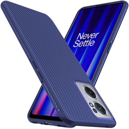 Twill Shockproof Soft Flexible Back Case Cover for OnePlus Nord CE 2 (Blue)