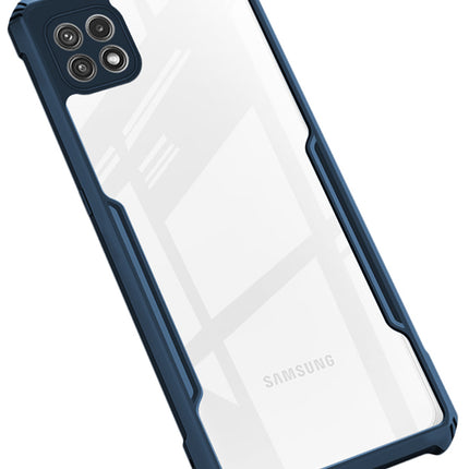 Beetle for Samsung Galaxy F42 (5G) / A22 (5G) Back Case, [Military Grade Protection] Shock Proof Slim Hybrid Bumper Cover (Blue)