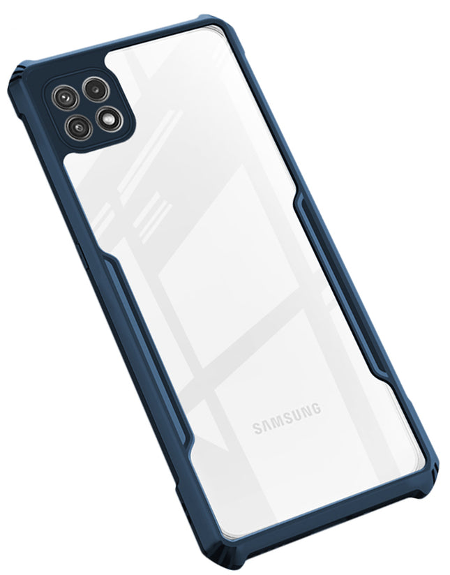 Beetle for Samsung Galaxy F42 (5G) / A22 (5G) Back Case, [Military Grade Protection] Shock Proof Slim Hybrid Bumper Cover (Blue)