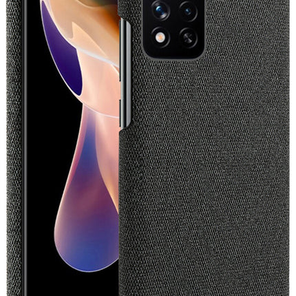 Woven Soft Fabric Case for Xiaomi 11i HyperCharge Back Cover, Shock Protection Slim Hard Anti Slip Back Cover (Black)