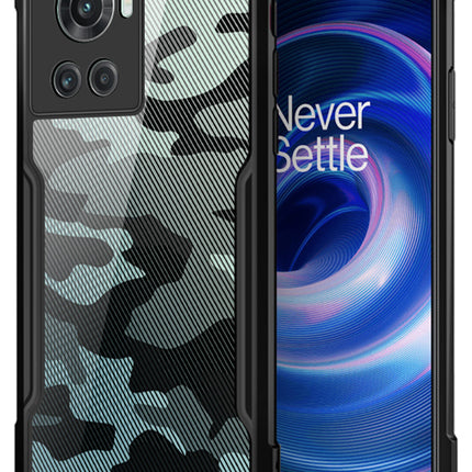 Beetle Camouflage for OnePlus 10R Back Case, [Military Grade] Shockproof Slim Cover (Black)
