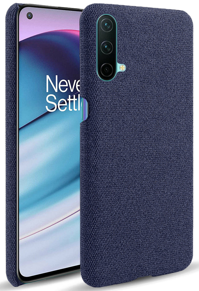 Woven Soft Fabric Case for OnePlus Nord CE (5G) /One Plus Nord CE (5G) Back Cover, Shock Protection Slim Hard Anti Slip Back Cover (Blue)