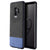 Full Fabric + Leather Hybrid Protective Case Cover for Samsung Galaxy S9 -  Black , Blue - Mobizang